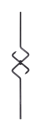 Designstab Ø 12mm, ohne Kugeln, mit 2x M6 Außengewinde, S235