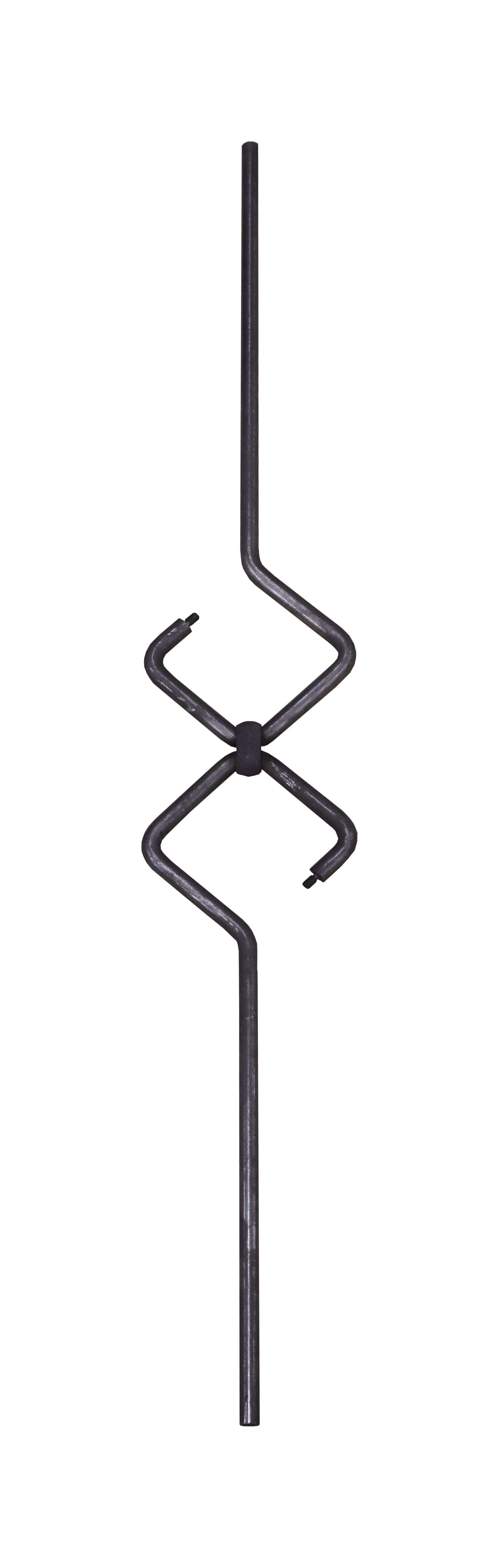 Designstab Ø 12mm, ohne Kugeln, mit 2x M6 Außengewinde, S235
