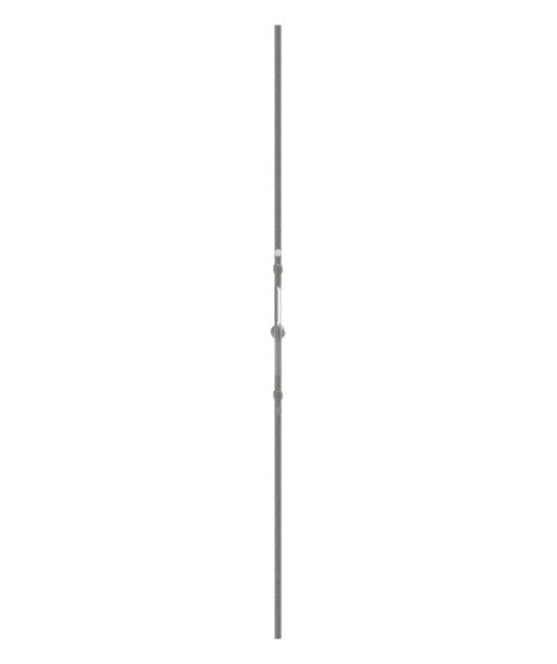 Designstab aus Ø 12mm mit Kugel Ø 25mm, doppelt, H: 1000mm, S235