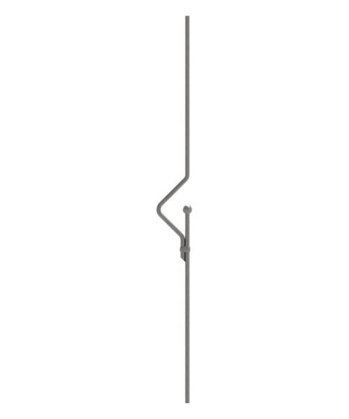 Designstab aus Ø 12mm mit Kugel Ø 25mm, H: 1000mm, S235