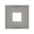 Edelstahl Abdeckrosette für Quadratrohre, teilbar, mit Mittelbohrung, Längsschliff, V2A / V4A