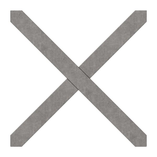 Kreuz 12x12mm, glatt