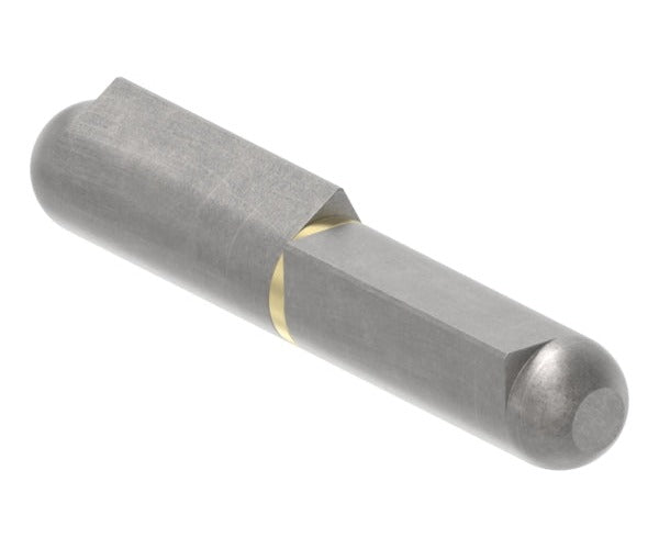Anschweißband mit Nase zum Anschweißen, mit Messingring und -stift, Länge: 60mm, Rollen-Ø 10mm, Stift-Ø 6mm