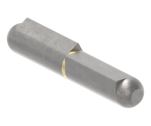 Anschweißband mit Nase zum Anschweißen, mit Messingring und -stift, Länge: 60mm, Rollen-Ø 10mm, Stift-Ø 6mm