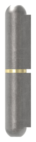 Anschweißband mit Nase zum Anschweißen, mit Messingring und -stift, Länge: 60mm, Rollen-Ø 10mm, Stift-Ø 6mm