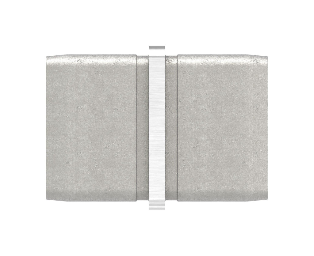 Edelstahl Verbinder Rechteckrohr-Verbinder, zum Einstecken ins Rohr, V4A