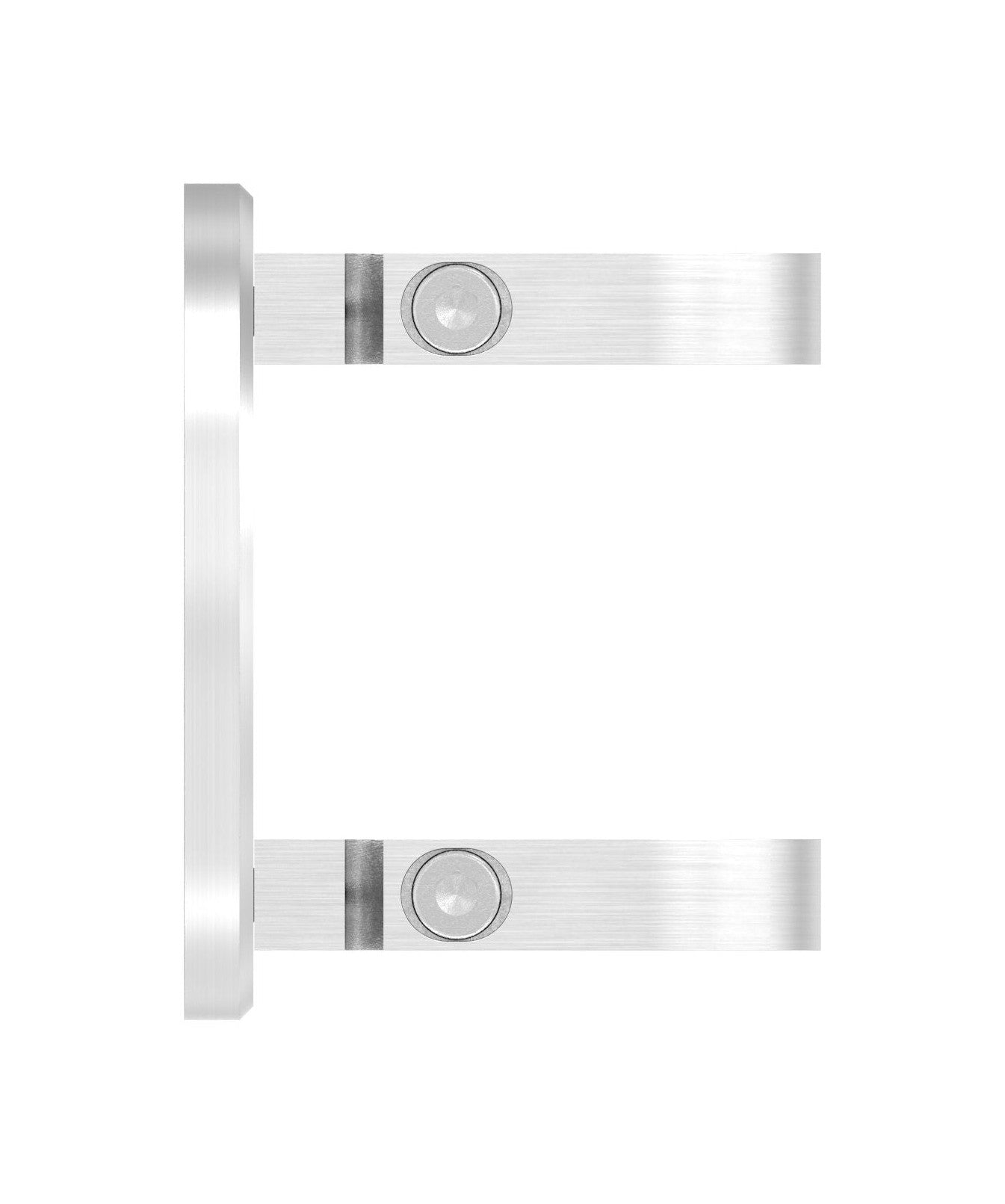Edelstahl Wandbefestigung für Geländerpfosten zum Spannen, Platte 120 x 120 x 10 mm, V2A