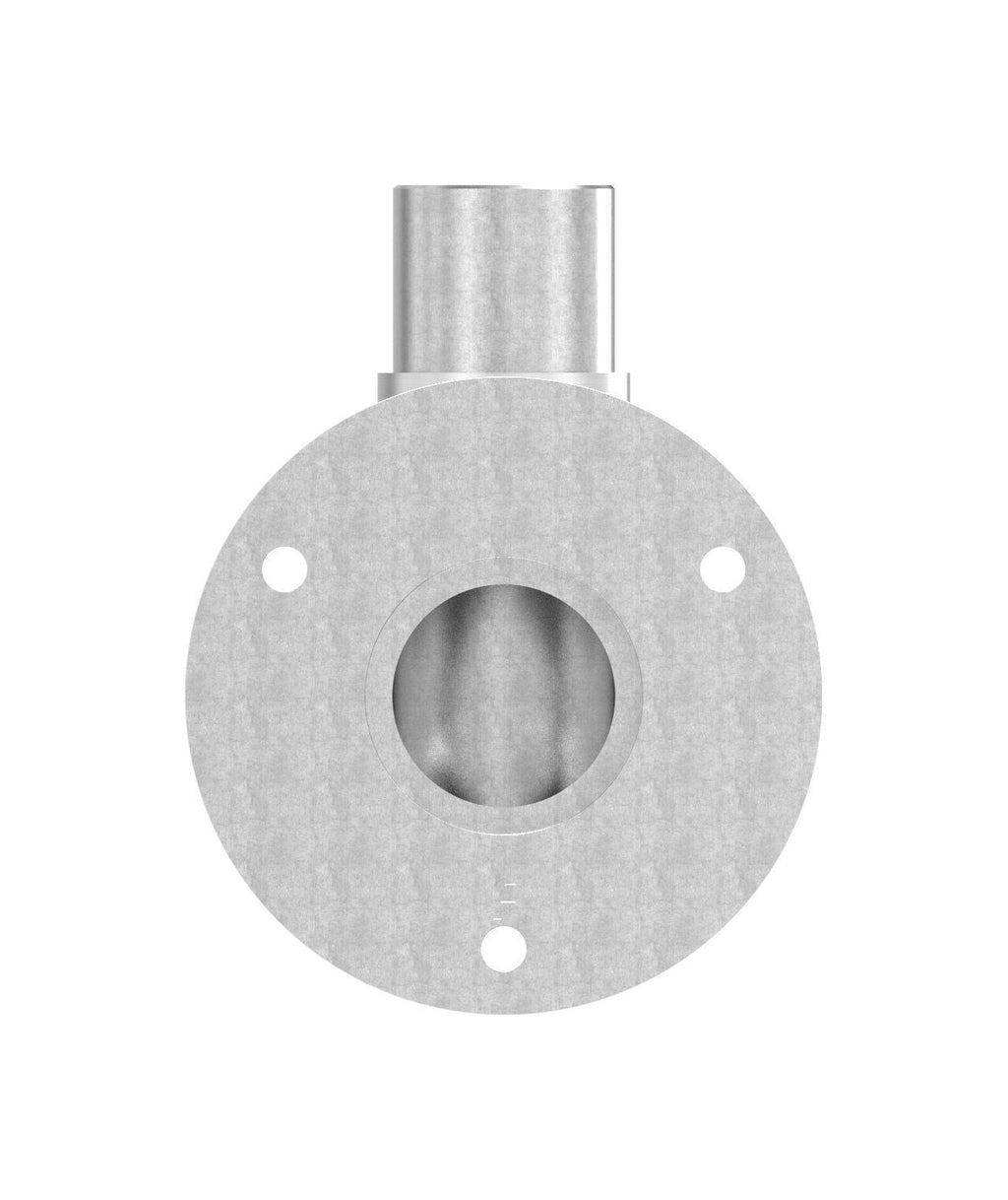Edelstahl Wandhalter 90° für Rundrohre, eckige Form, zum Einstecken ins Rohr, V2A