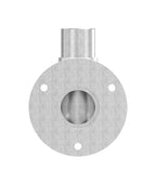 Edelstahl Wandhalter 90° für Rundrohre, eckige Form, zum Einstecken ins Rohr, V2A