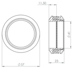 Griffmuschel für Glasschiebetür, für Glasschiebetürsystem, V2A