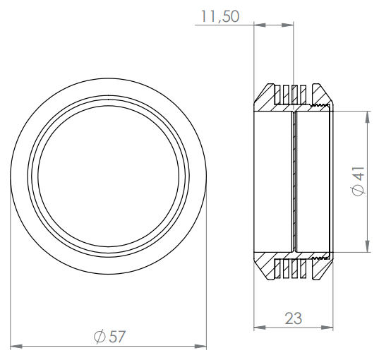 Griffmuschel für Glasschiebetür, für Glasschiebetürsystem, V2A