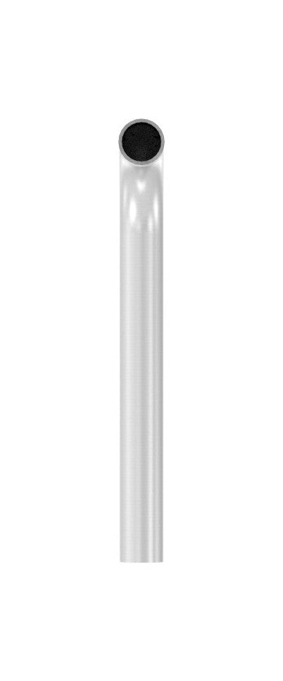 Edelstahl Rohrbogen 90° mit Bogenauslauf ca. 200 mm, V2A