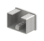 Endkappe flach für Rechteck-Nutrohr 60 x 40 x 1,5 mm, V2A