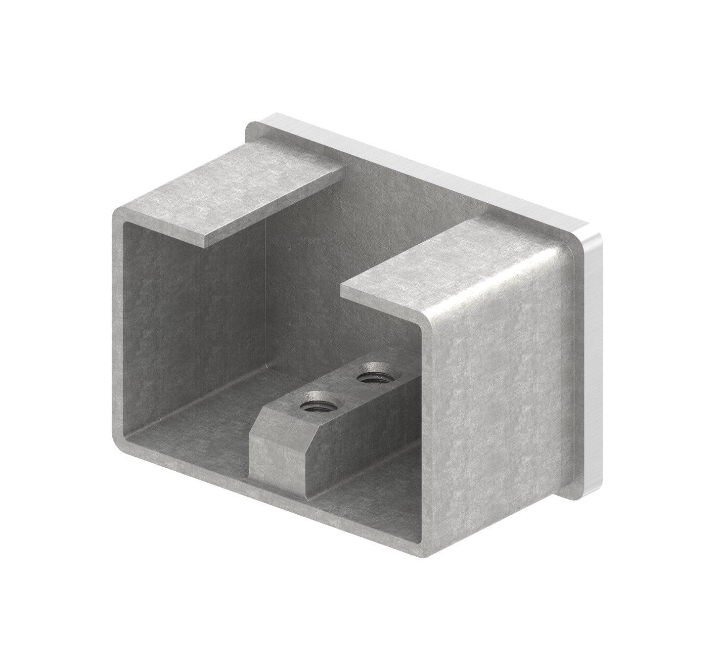 Endkappe flach für Rechteck-Nutrohr 60 x 40 x 1,5 mm, V2A