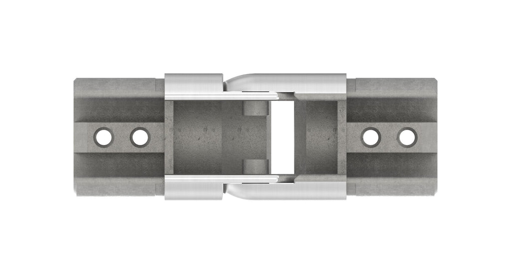 flexibler Verbinder für Rund-Nutrohr, aufwärts 25-55°, V2A / V4A