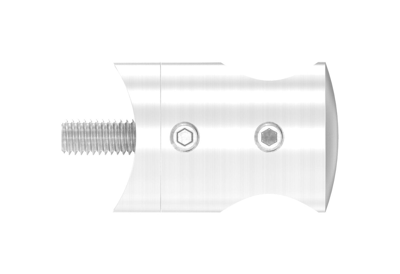 Querstabhalter Ø 25 mm, mit Durchgangsbohrung, V2A