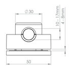 BRENK-fix® Kunststoffhalter Ø 50 mm, für Rundstäbe