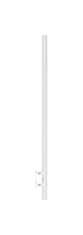 Edelstahlpfosten zur Wandmontage, Länge 1190 mm, 4 x M6 Fließformgewinde, V2A
