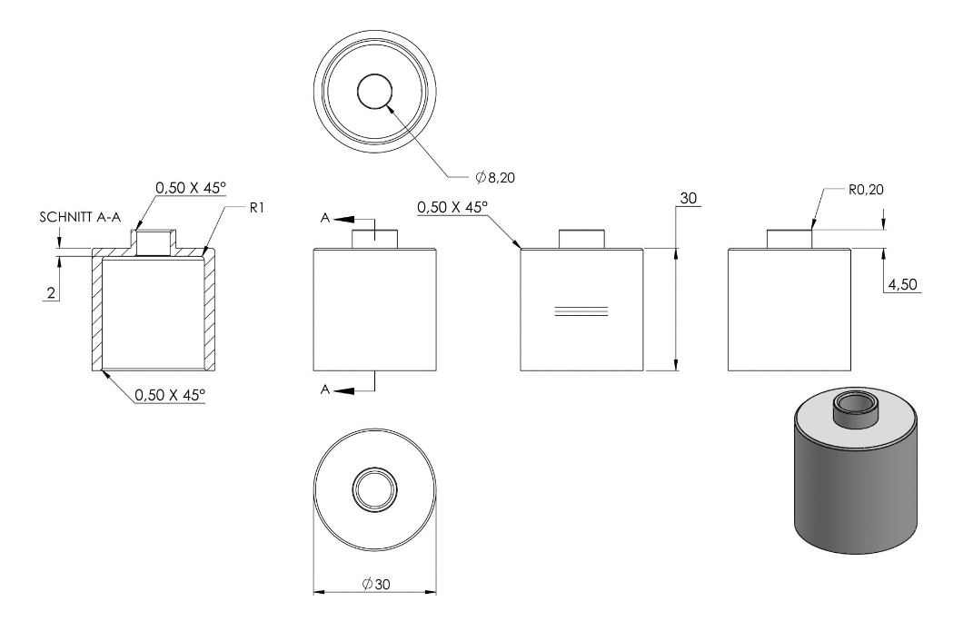 Zeichnung BRENK-fix® Verlängerungsstück 30 mm
