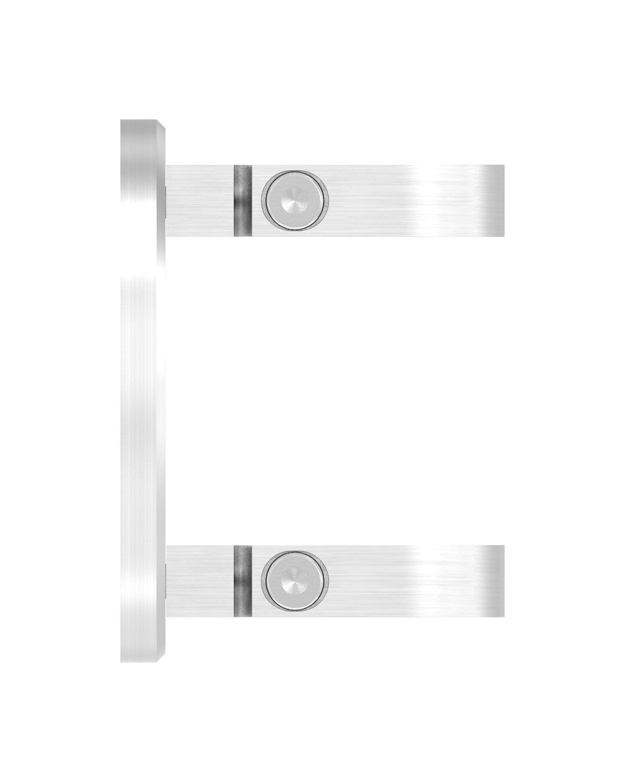 Edelstahl Wandbefestigung für Geländerpfosten zum Spannen, Platte 120 x 120 x 10 mm, V2A / V4A