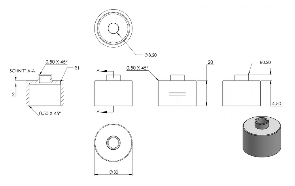 Zeichnung BRENK-fix® Verlängerungsstück 20 mm