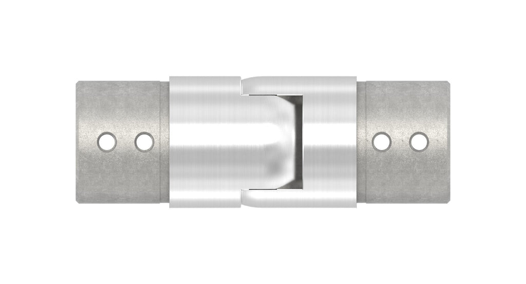 flexibler Verbinder für Rund-Nutrohr, abwärts 25-55°, V2A / V4A