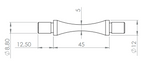 Rohrverbinder (zum Biegen), zum Stecken oder Kleben, für Rohr 12 x 1,5 mm, V2A