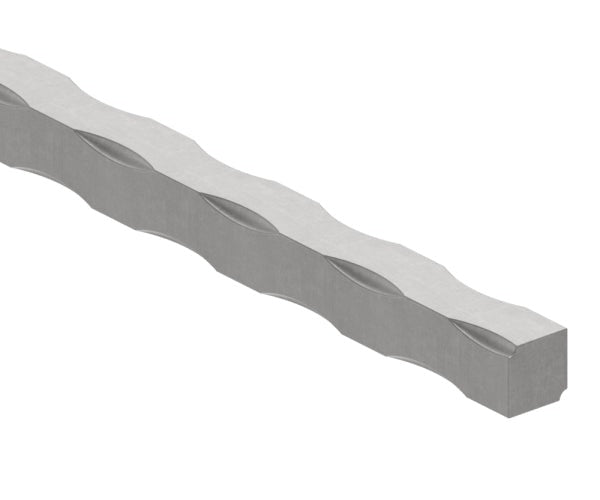 Vierkant S235JR, 12x12mm, alle 4 Kanten gehämmert