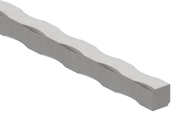 Vierkant S235JR, 12x12mm, alle 4 Kanten gehämmert