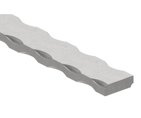 Flacheisen S235JR, 25x8mm, alle 4 Kanten gehämmert, L: 3000mm