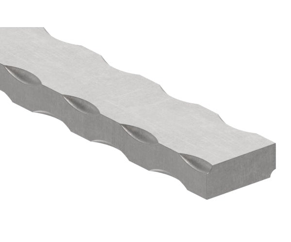 Flacheisen S235JR, 30x12mm, alle 4 Kanten gehämmert, L: 3000mm