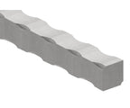 Vierkant S235JR, 20x20mm, alle 4 Kanten + Flächen gehämmert, L: 3000mm