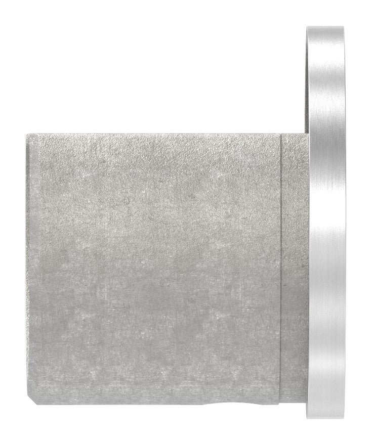 Endkappe flach für Rund-Nutrohr Ø 42,4 mm, Edelstahl, V2A / V4A
