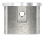 Endkappe flach für Rund-Nutrohr Ø 42,4 mm, Edelstahl, V2A / V4A