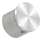 Endkappe flach für Rund-Nutrohr Ø 42,4 mm, Edelstahl, V2A / V4A