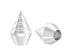 Edelstahl Zierspitze mit Sackloch, Höhe 41 mm, V2A