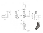 Eckverbinder für rundes Klemmprofil, V2A