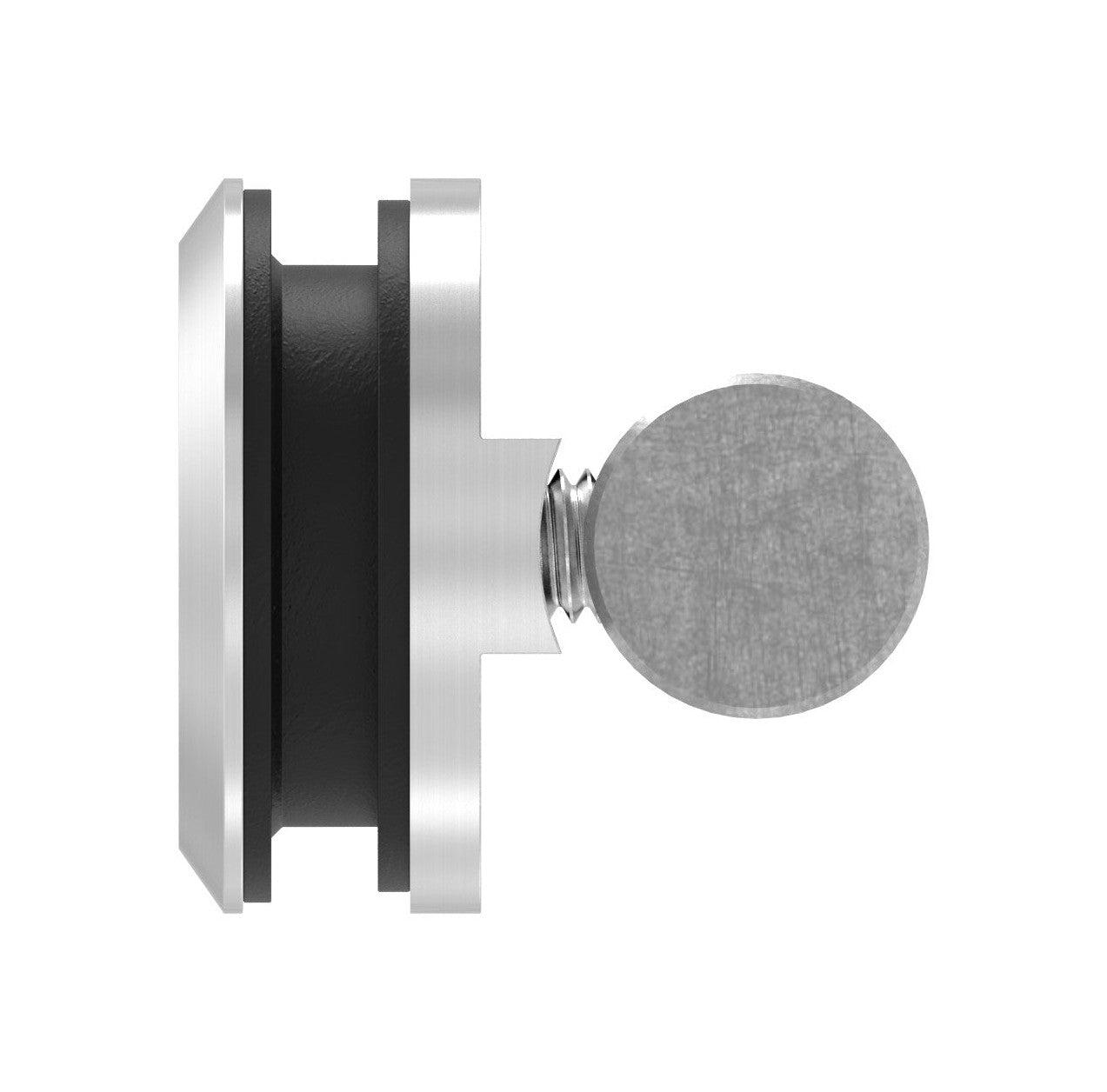Wandhalter für Laufschiene an Glaswänden, für Glasschiebetürsystem, V2A