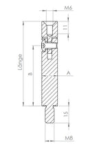 Gelenkstift Edelstahl, 1 x Außengewinde, 1 x Innengewinde, V2A / V4A