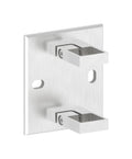 Edelstahl Wandbefestigung für Geländerpfosten zum Spannen, Platte 130 x 150 x 8 mm, V2A