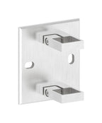 Edelstahl Wandbefestigung für Geländerpfosten zum Spannen, Platte 130 x 150 x 8 mm, V2A