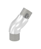 Edelstahl Rohrbogen 90°, stufenlos um 360° drehbar, zum Einstecken ins Rohr, V2A / V4A