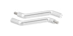 Bügel Edelstahl 2 x 30° gebogen, 360° drehbar,1 x Außengewinde, 1 x flach zum Anschweißen, V2A