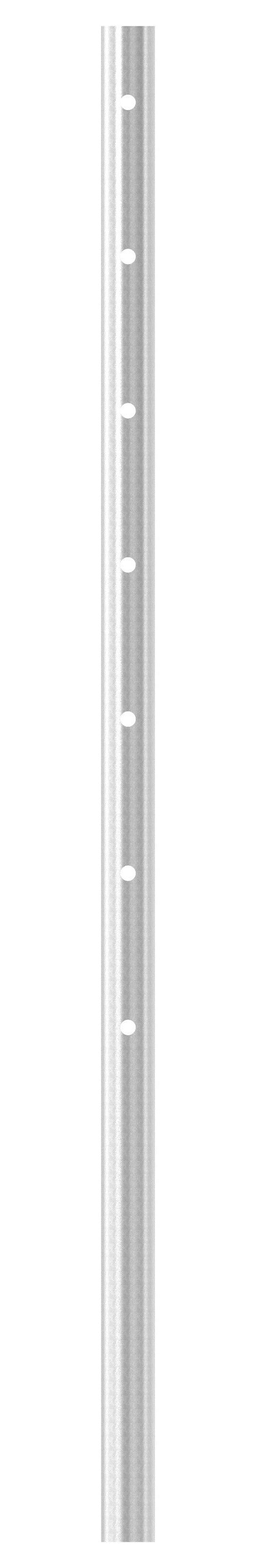Edelstahlpfosten mit 7 Durchgangsbohrungen (Mittelpfosten), V2A