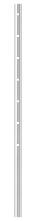 Edelstahlpfosten mit 7 Durchgangsbohrungen (Mittelpfosten), V2A