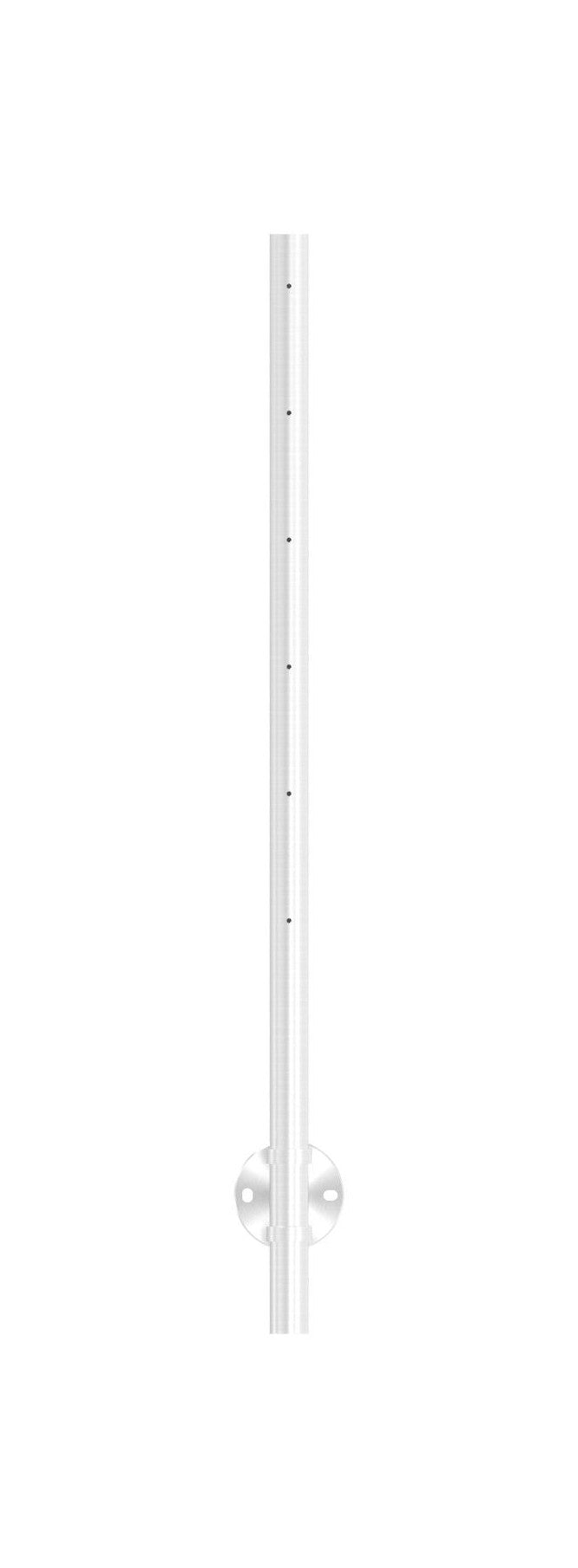 Edelstahlpfosten zur Wandmontage, Länge 1190 mm, 6 x M6 Fließformgewinde, V2A