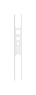Designstab mit Lochblech, Länge 950 mm, V2A