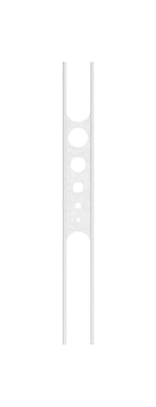 Designstab mit Lochblech, Länge 950 mm, V2A