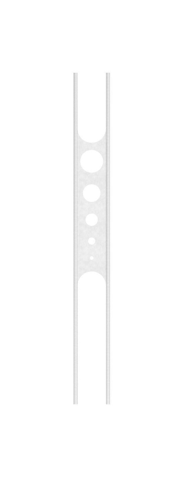 Designstab mit Lochblech, Länge 950 mm, V2A