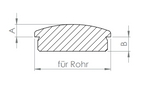 Edelstahl Rohrabschlussstopfen leicht gewölbt, Vollmaterial, mit Rändelung, zum Einschlagen, V2A